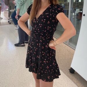 Elodie Black Floral Mini Dress